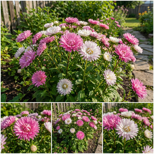 Pink & White Aster Seeds for Planting - Grow Beautiful Asters
