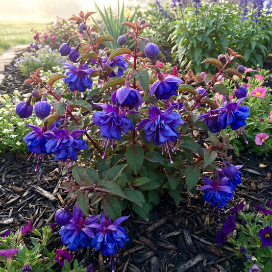 Double Petal Blue Fuchsia Seeds for Planting - Add Unique Blooms to Your Collection