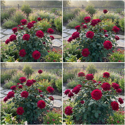 Rubinrote Rosenblumensamen zum Pflanzen Dunkelrot