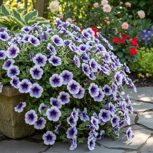 Petunia Flower Seeds for Planting - Blue & White Vibrant Displays