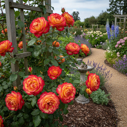 Rote und gelbe Rosenblumensamen – Lebendige Rosen zum Pflanzen in Ihrem Garten