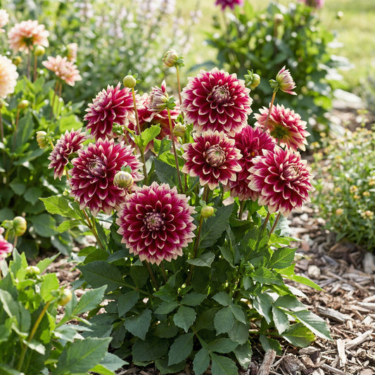 Dark Pink Two-Color Dahlia Flower Seeds for Vibrant Garden Planting