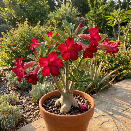 Adenium Flower Seeds for Planting - Brighten Your Garden with Stunning Red Adenium Blooms