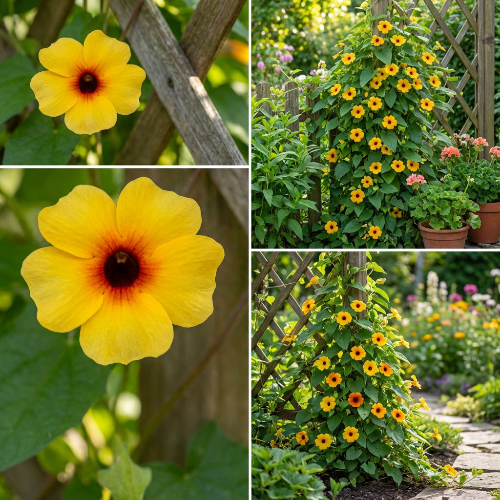 Thunbergia Flower Seeds - Yellow & Red for Planting