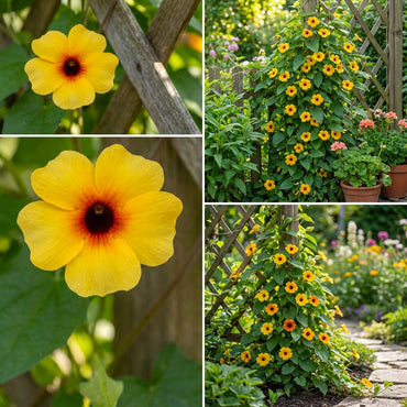 Thunbergia Flower Seeds - Yellow & Red for Planting
