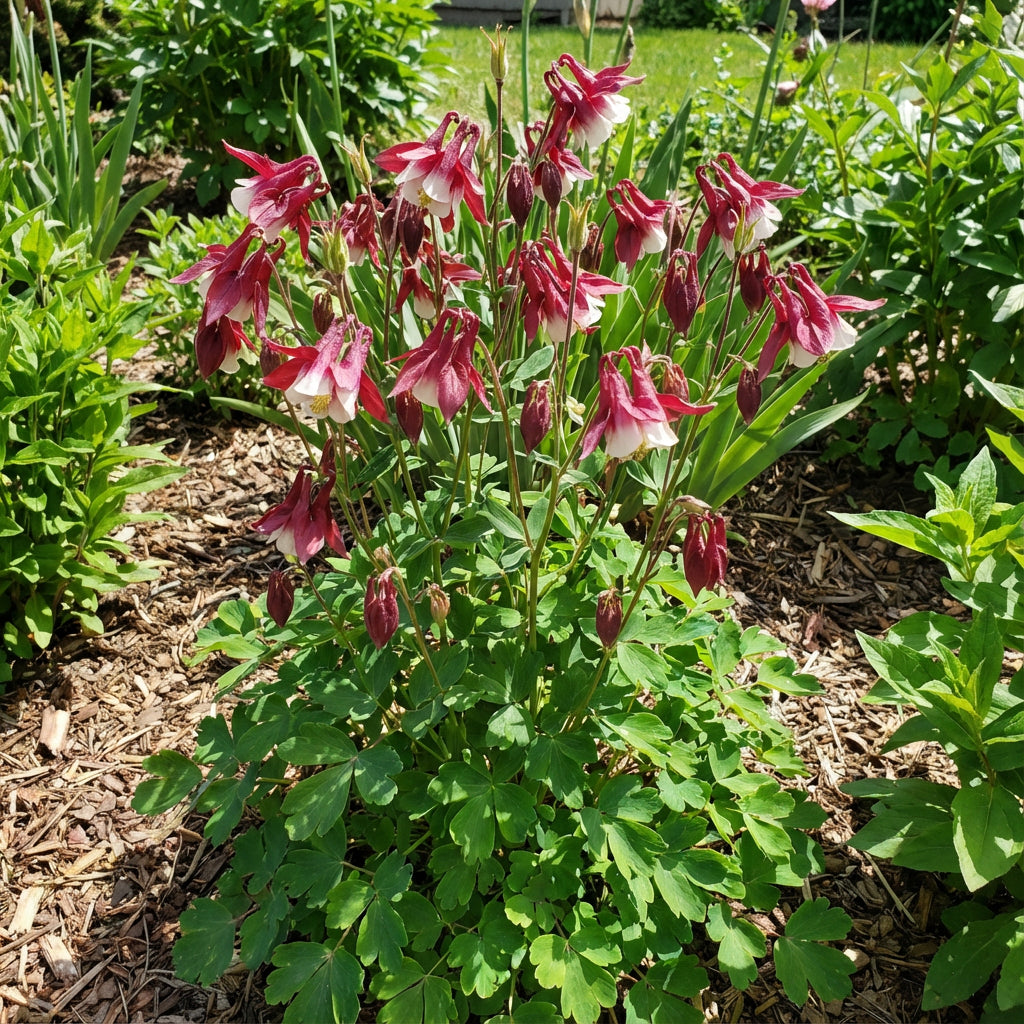 Red White Aquilegia Seeds - Plant Beautiful Delicate Flowers