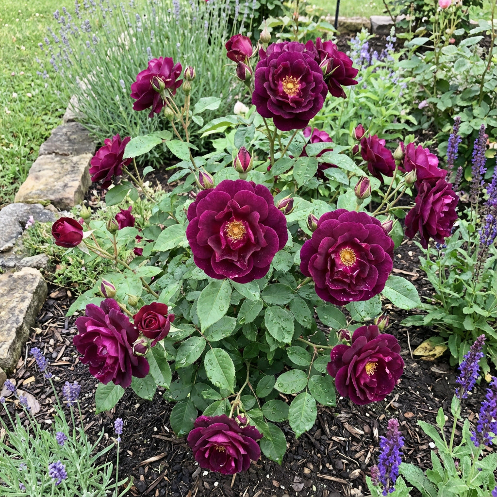 Dunkelviolette Rosenblumensamen zum Pflanzen – Lebendig und Duftend