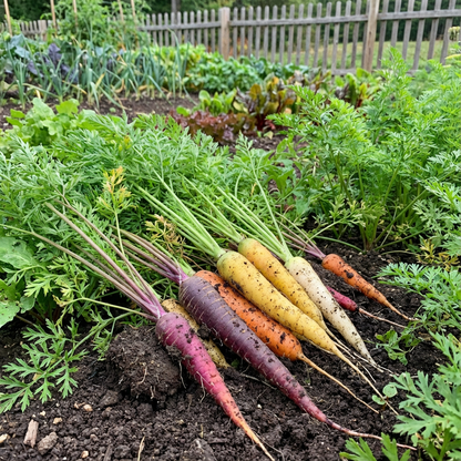 Multi-Colored Carrot Daucus carota Vegetable Seeds for Planting in Vegetable Patch and Garden