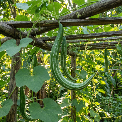 Snake Gourd Seeds for Planting Trichosanthes Cucumerina trellis vegetable patch