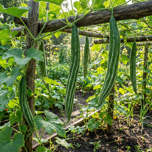 Snake Gourd Seeds for Planting Trichosanthes Cucumerina trellis vegetable patch