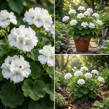 White Geranium Flower Seeds for Planting | Easy-to-Grow Annual Flower Seeds