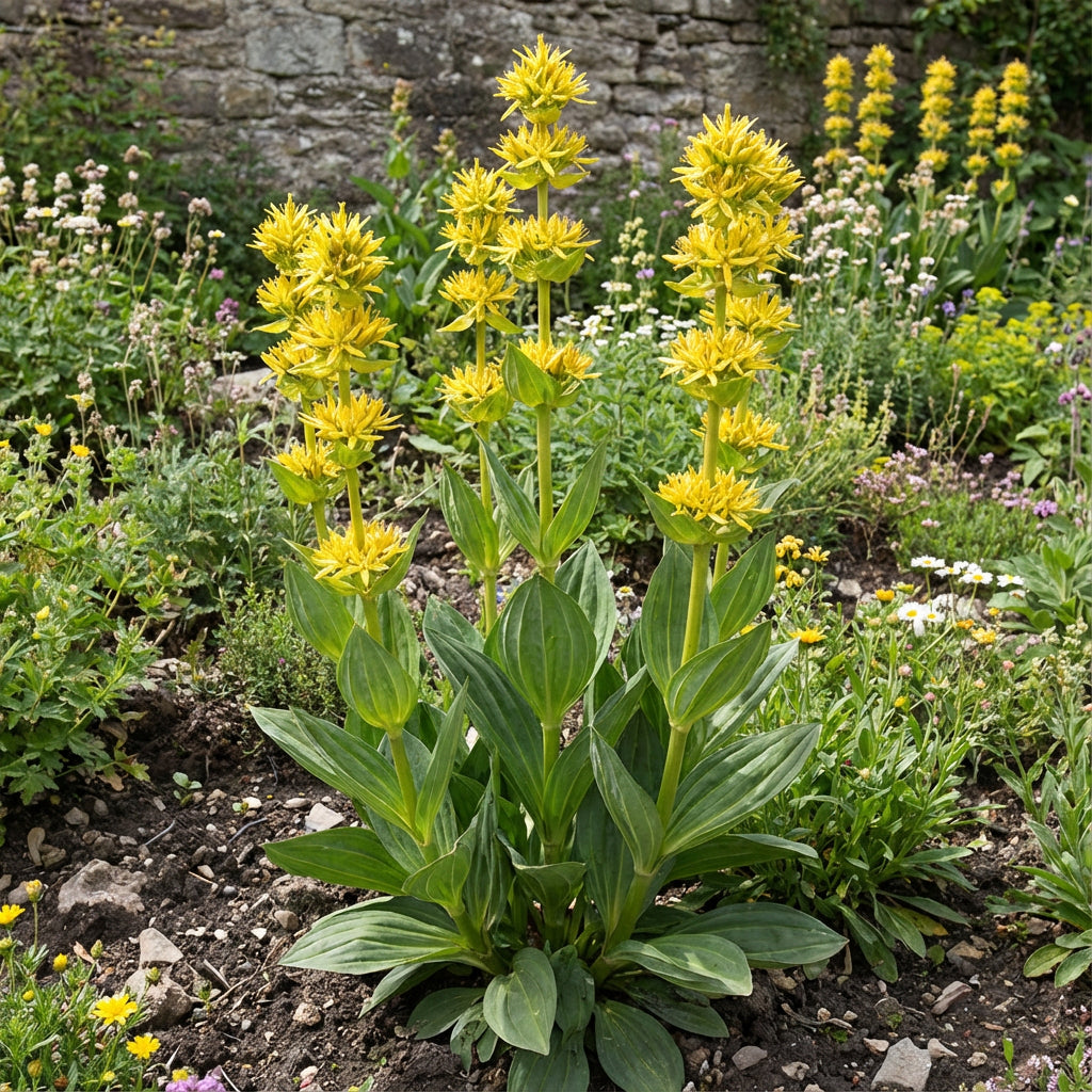Yellow Gentian Flower Seeds for Planting - Vibrant Perennial Blooms for Your Garden