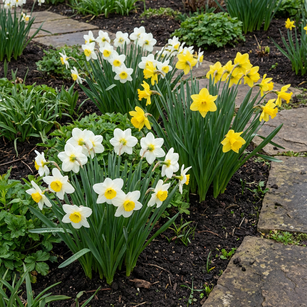 Daffodil Flower Seeds for Planting  Vibrant White and Yellow Blooms