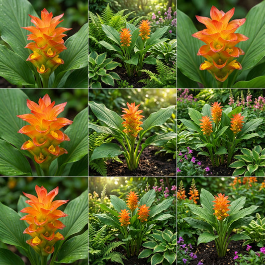 Curcuma Orange Flower Planting Seeds  Vibrant Garden Color