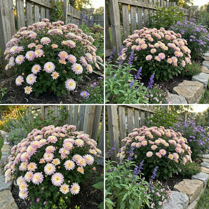 Semillas de flor de crisantemo amarillo rosado para ramos florecientes en el jardín
