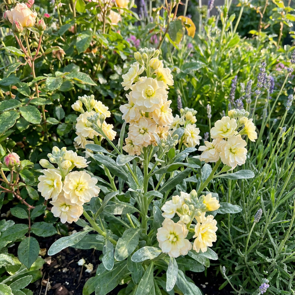 Matthiola Incana Yellow Flower Seeds for Spring and Summer Planting
