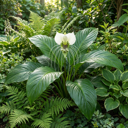 White Tacca Nivea Plant Seeds for Planting  Seed for Unique and Exotic Blooms, Ideal for Adding Elegance to Your Garden