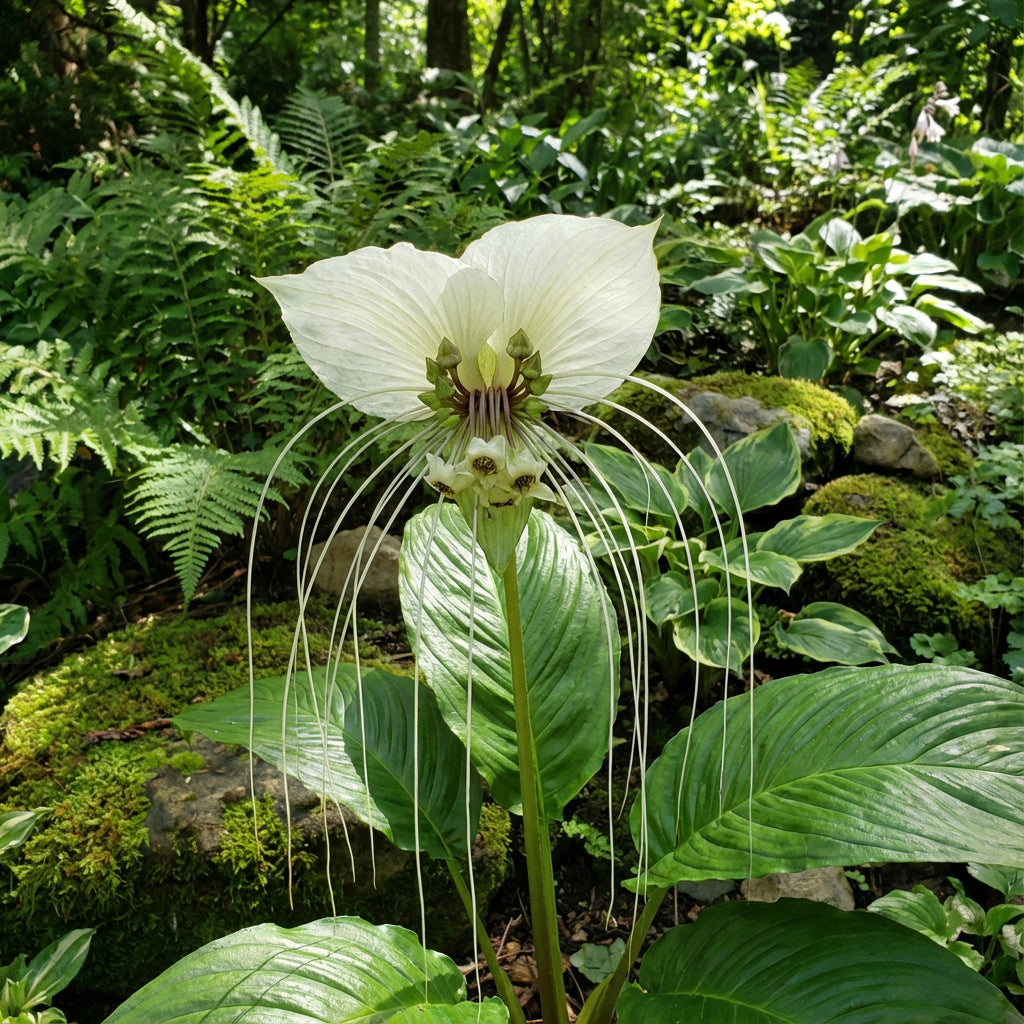 White Tacca Nivea Plant Seeds for Planting  Seed for Unique and Exotic Blooms, Ideal for Adding Elegance to Your Garden