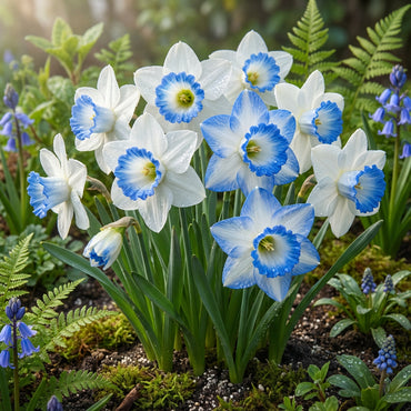 Blue and White Daffodils Flower Seeds for Planting - Perennial Bulbs for Vibrant Garden Blooms