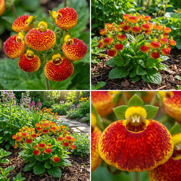 Red Yellow Calceolaria Flower Seeds Planting