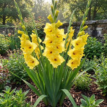 Yellow Gladiolus Planting Seeds for Vibrant Flowering Gardens