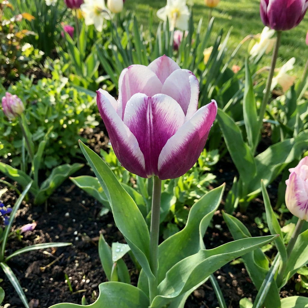Tulip Flower Seeds Planting White Purple