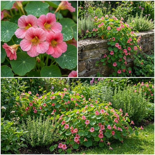 Tropaeolum Majus Pink Flower Seeds for Easy Planting