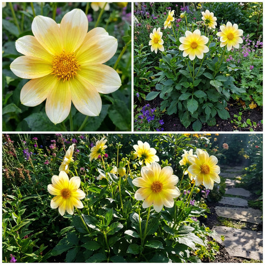 Yellow and White Dahlia Flower Seeds for Planting