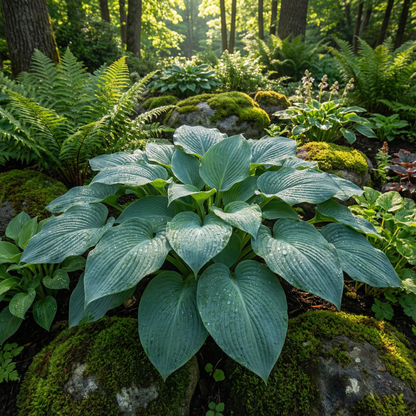 Hosta-Samen zum Pflanzen – Erbstück, Nicht-GVO, Mehrjährige Schattenpflanze, Hosta-Arten Laubsorten