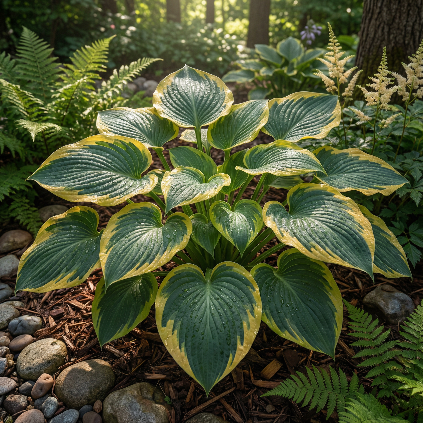 Hosta-Samen zum Pflanzen – Erbstück, Nicht-GVO, Mehrjährige Schattenpflanze, Hosta-Arten Laubsorten