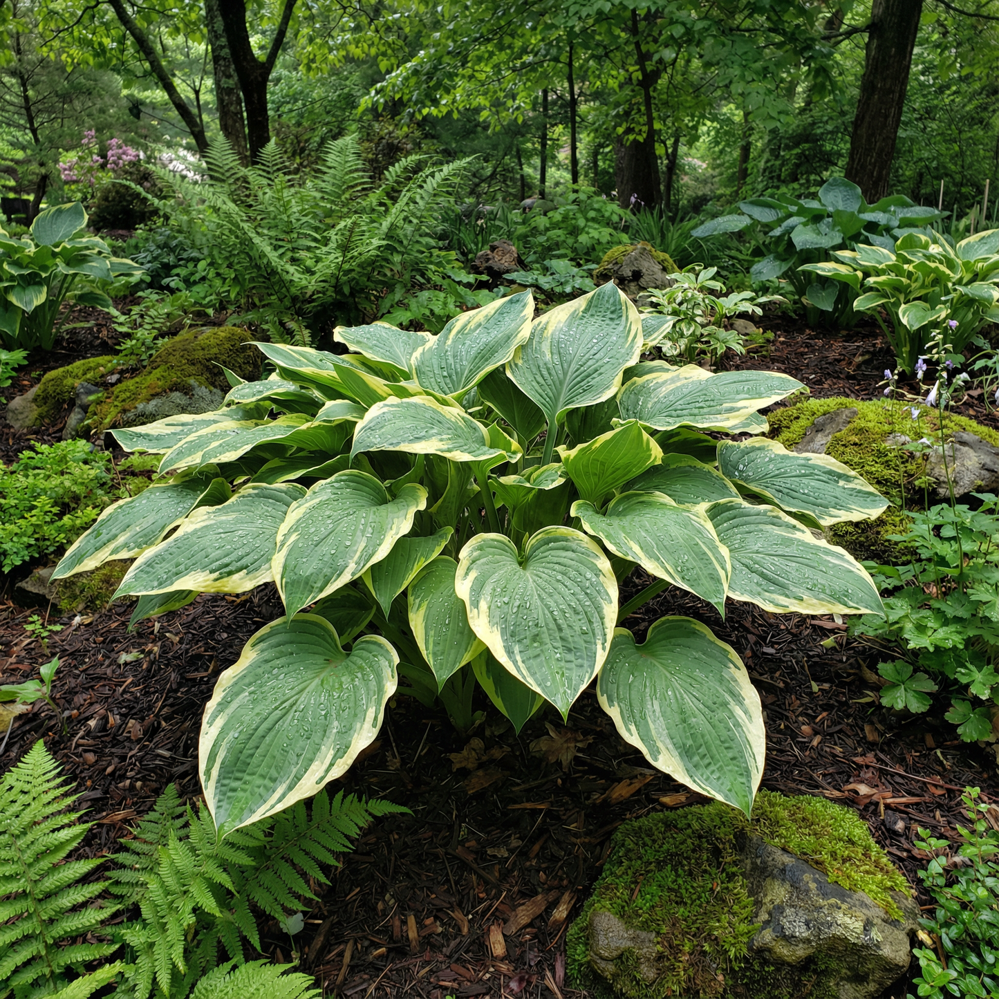 Hosta-Samen zum Pflanzen – Erbstück, Nicht-GVO, Mehrjährige Schattenpflanze, Hosta-Arten Laubsorten