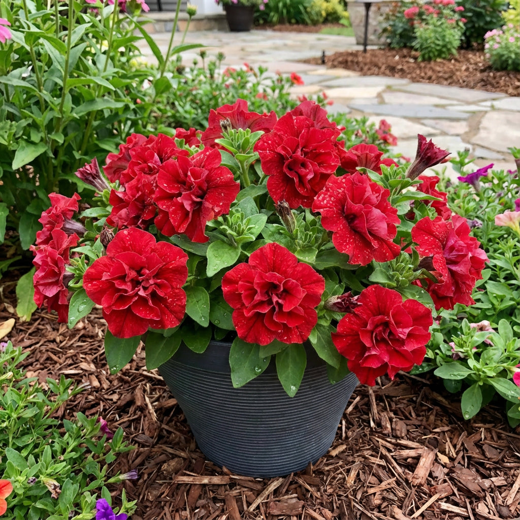 Red Double Petunia Flower Seeds for Bold Planting
