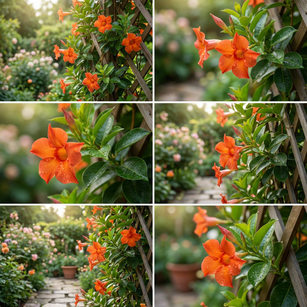 Mandevilla Orange Flower Seeds for Vibrant Garden Planting