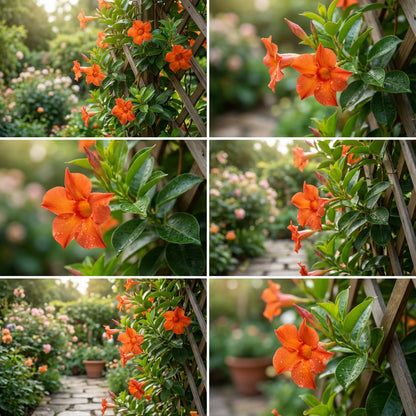 Mandevilla Orange Flower Seeds for Vibrant Garden Planting