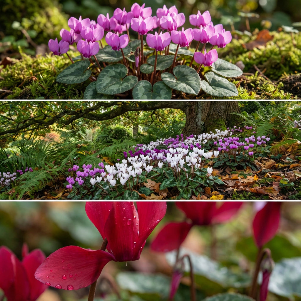 Cyclamen Flower Seeds for Planting - Purple & White | Beautiful Seasonal Blooms