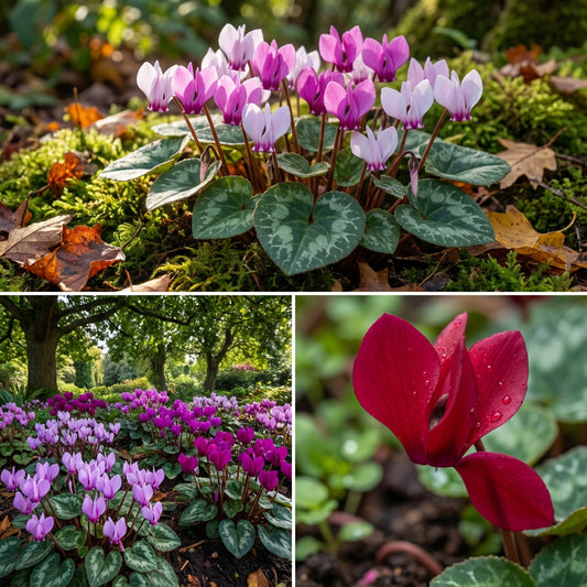 Cyclamen Flower Seeds for Planting - Purple & White | Beautiful Seasonal Blooms