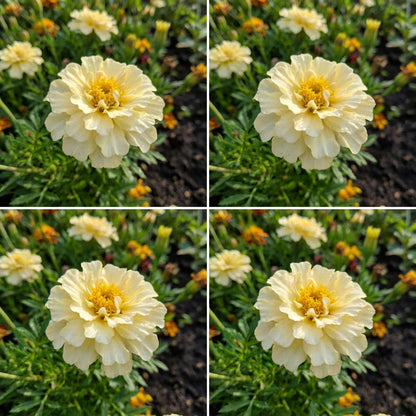 Cream Marigold Flower Seeds for Planting - Vibrant Annual Blooms for Your Garden