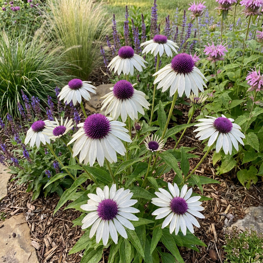 Echinacea Seeds for Planting - White Petals with Purple Center for Vibrant Color