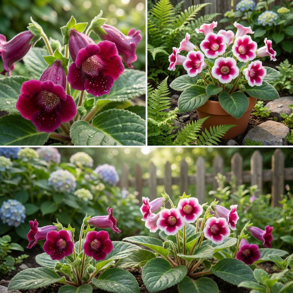 Sinningia Gloxinia Planting Flower Seeds for Vibrant Indoor Blooms