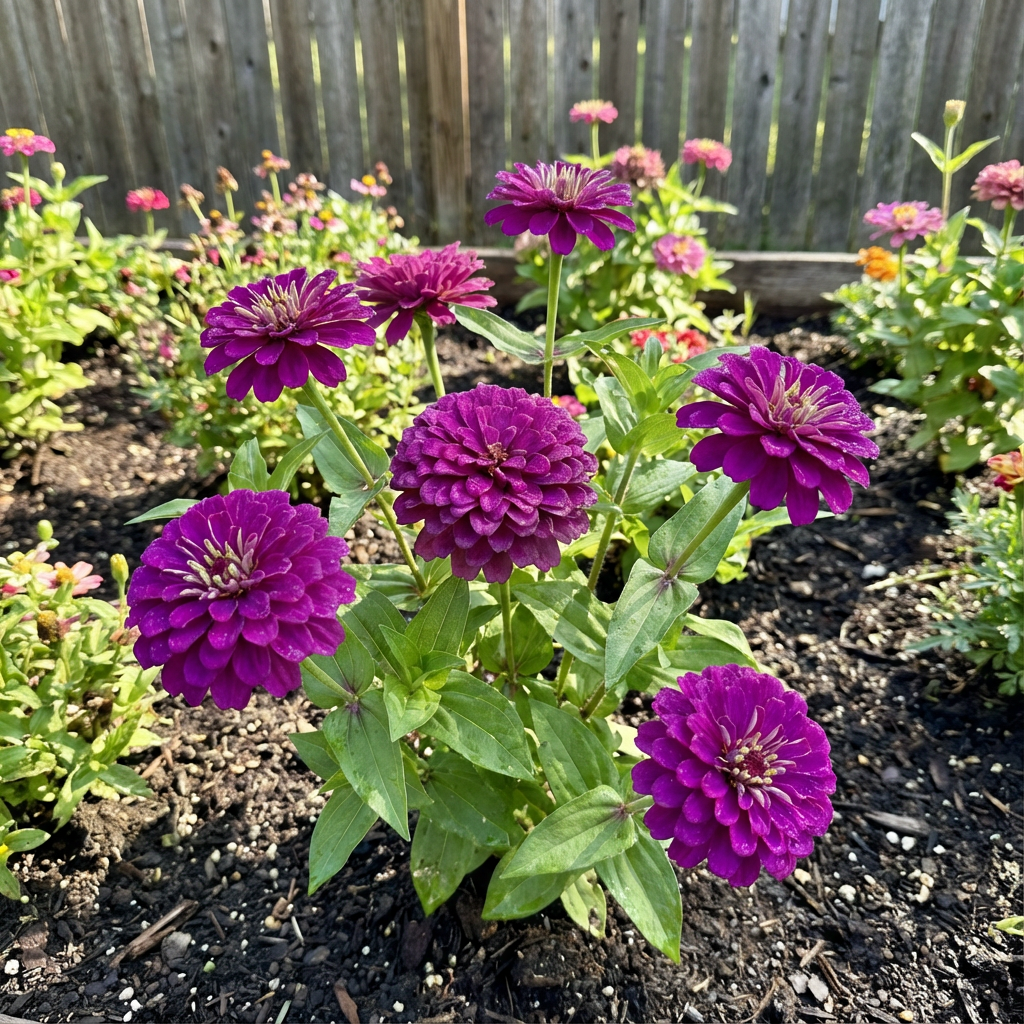 Zinnien-Saatgut für lebendige violette Blüten – Samen für eine beeindruckende Bereicherung Ihres Gartens