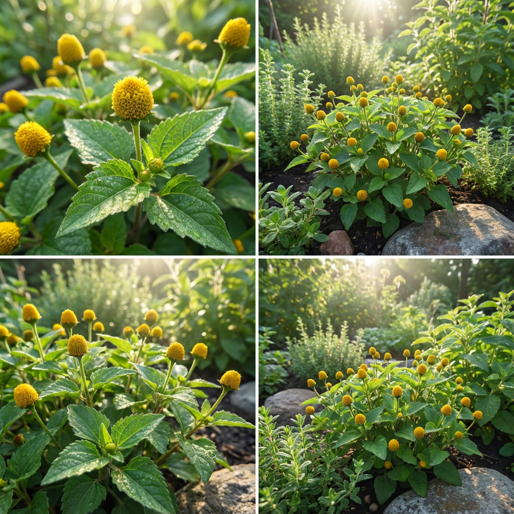 Yellow Acmella Oleracea Flower Seeds Planting