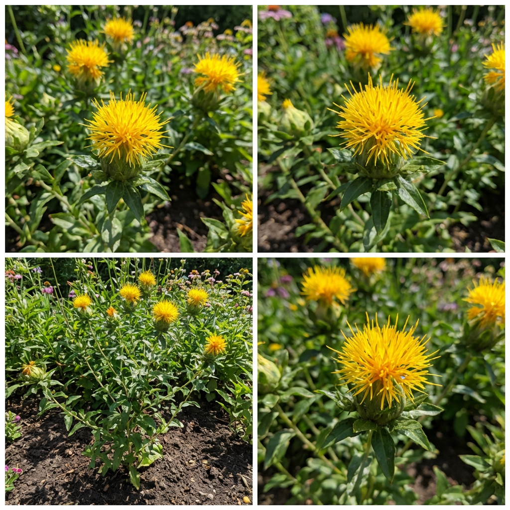Yellow Safflower Flowering Seeds for Planting in Gardens