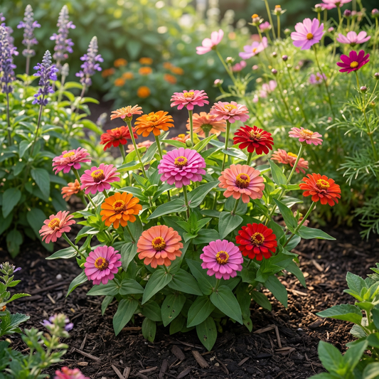 Zinnia Elegans Flower Seeds Burgundy Planting Elegance