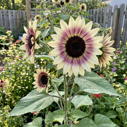 Sunflower Cream Violet Flowering Seeds For Planting and Gardening