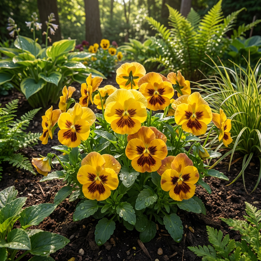 Yellow Swiss Pansy Flower Seeds Planting