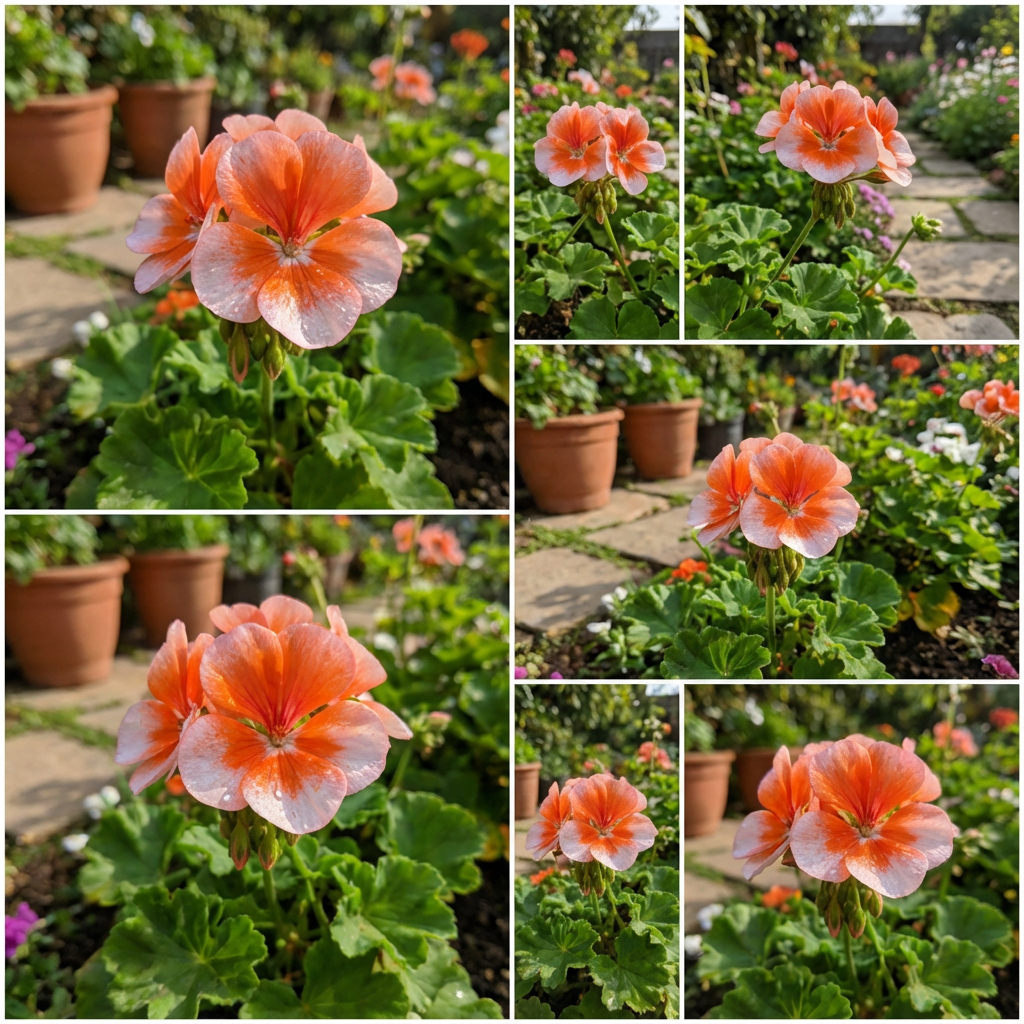 Univalve Geranium Flower Seeds for Planting in Orange and White - Seed for Bright and Cheerful Garden Displays