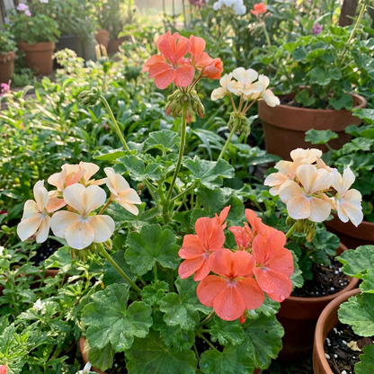 Univalve Geranium Flower Seeds for Planting in Orange and White - Seed for Bright and Cheerful Garden Displays