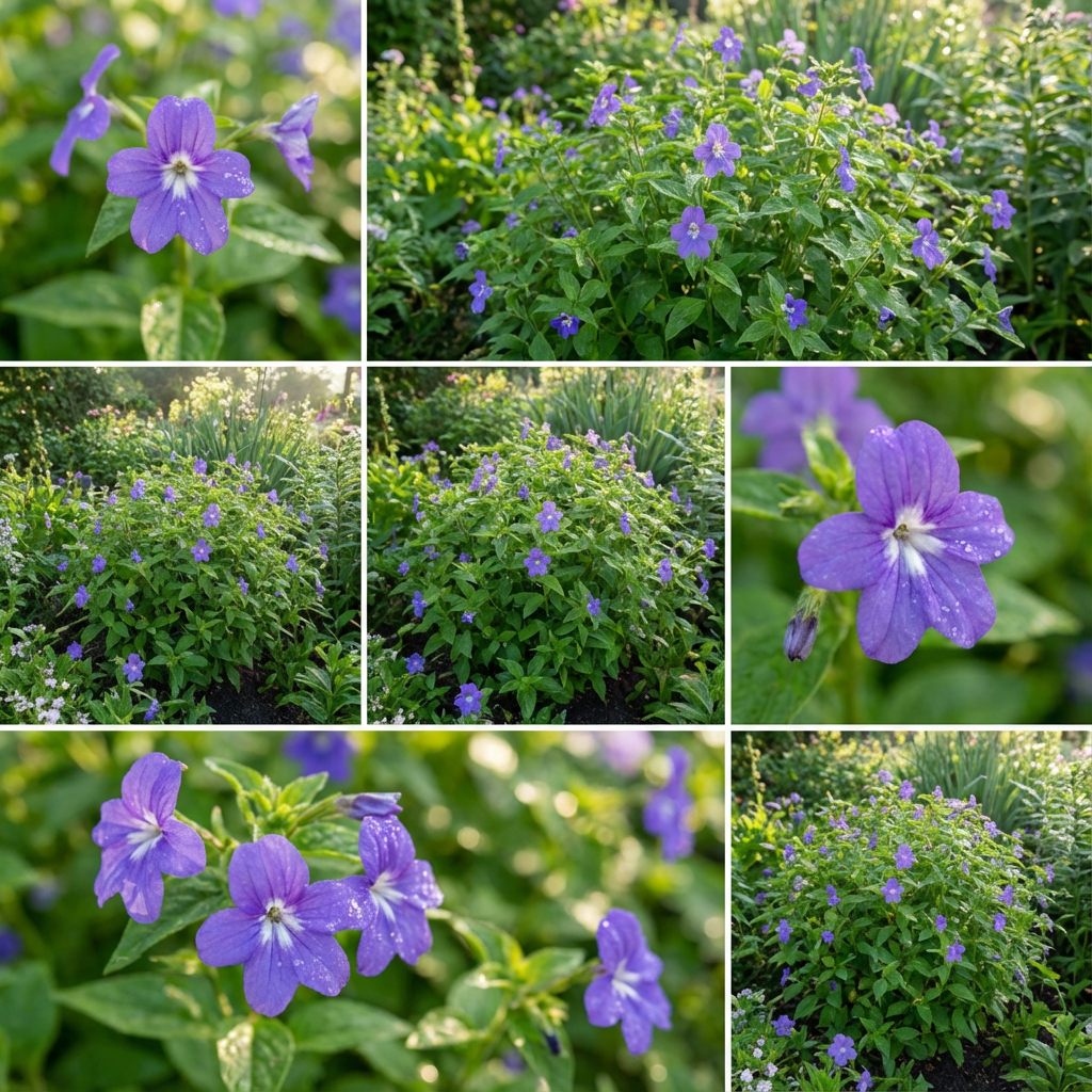 Violet Browallia Flower Seeds for Vibrant Garden Planting and Colorful Floral Displays