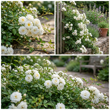 Weiße kriechende Gartenrosenblumensamen zum Pflanzen
