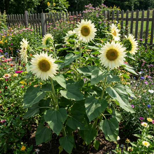 Sunflower Flower Seeds Cream Planting Sunny Blooms